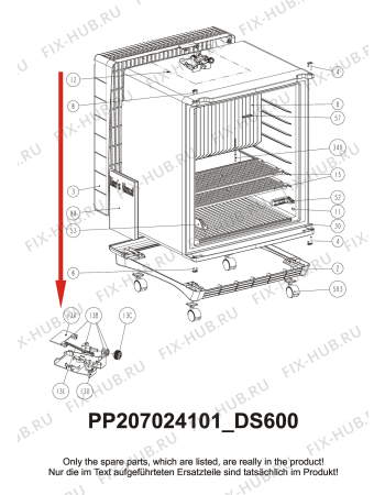 Взрыв-схема холодильника Dometic DS600BILEGEND - Схема узла Housing 001